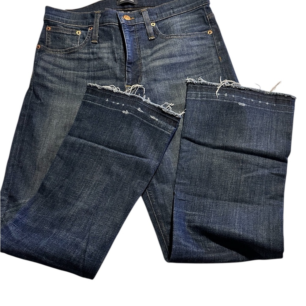 J crew blue Demi boot crop jeans